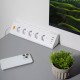 Akıllı Priz Termal Korumalı 5’li Priz 3680W | LED Işıklı Çoklu Çoklu Akım Prizi USB | Usb-C