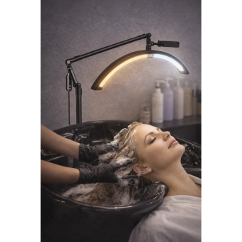 Yarım Ay LED Lamba Moon Light – Kirpik, Protez Tırnak, Makyaj Için Profesyonel Işık, Ayarlanabilir Parlaklık & Çift Renk