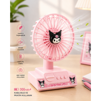 Type-C Şarjlı Mini Masaüstü Vantilatör | 3 Kademe Sessiz Güçlü Fan ve Taşınabilir Tasarım