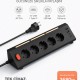Akıllı Priz Termal Korumalı 5’li Priz 3680W | LED Işıklı Çoklu Çoklu Akım Prizi USB | Usb-C