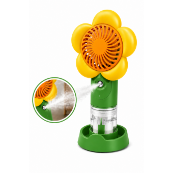 Su Soğutmalı Mini Vantilatör | Type-C Şarjlı 3 Kademe Sessiz Püskürtmeli Masaüstü Fan