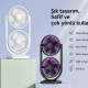 80° Ayarlanabilir Premium Çift Fanlı Mini Klima Etkili Sessiz Masaüstü Şarjlı Fan