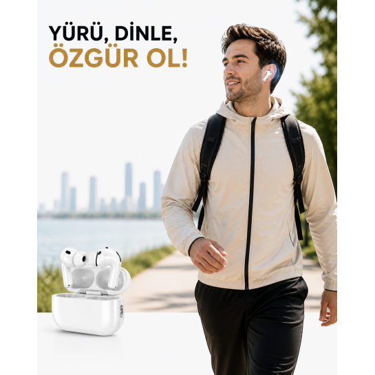 Çevirmen Kulaklık Bt 6.0 | 55 Dil Anlık Çeviri | Anc Gürültü Engelleme | Siri & Google Asistan Destekli Kablosuz Bluetooth