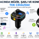 Araç İçi FM Verici Bluetooth 5.0 | Hızlı Şarj USB-A Type-C, Müzik & Konuşma Destekli