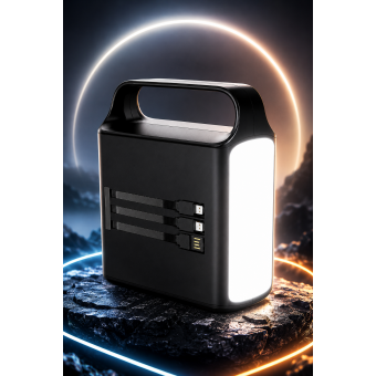 Taşınabilir Güç İstasyonu 100.000 mAh | 100W Hızlı Şarj | Güçlü LED Aydınlatma Dahili Kablolu Powerbank