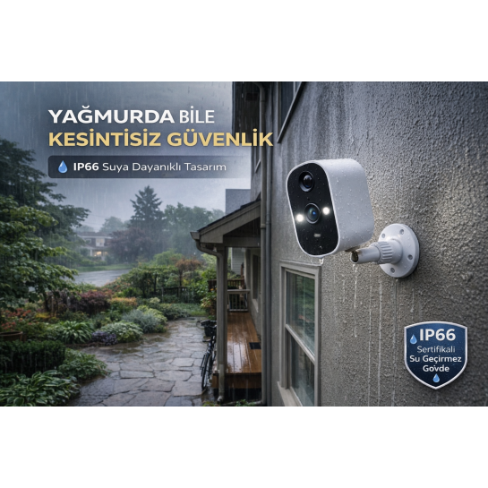 Akıllı Wi-Fi Güvenlik Kamerası 4mp Kablosuz IP66 Su Geçirmez Gece Görüşlü Insan Takipli