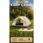 Tam Otomatik Kamp Çadırı 2 Kişilik 200x150 cm 3 Saniyede Kurulum Su Geçirmez Geniş Çadır Outdoor