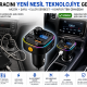 Araç İçi FM Verici Bluetooth 5.0 | Hızlı Şarj USB-A Type-C, Müzik & Konuşma Destekli
