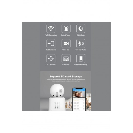 1080p Bebek Çocuk İzleme Kamerası My baby Home Security Camera Ev Güvenlik Kamerası Uygulamalı 1080p Bebek Çocuk İzleme Kamerası My baby Home Security Camera Ev Güvenlik Kamerası Uygulamalı