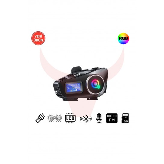 2 Intercom Bağlantılı Radyolu Lcd Ekranlı Işıklı Su Geçirmez Motorcu Kask Kulaklık Müzik Çalar 2 Intercom Bağlantılı Radyolu Lcd Ekranlı Işıklı Su Geçirmez Motorcu Kask Kulaklık Müzik Çalar