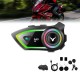 2 Intercom Bağlantılı Su Geçirmez Motosiklet Kask Bluetooth 5.3 300m Intercoom 2.000mah