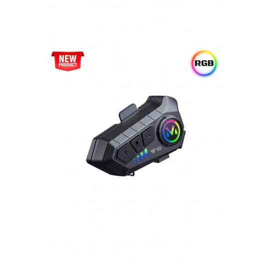 2 Telefon Bağlantılı Su Geçirmez Motosiklet Kask Intercom Bluetooth 5.3 300m Intercom 2.000 Mah