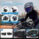 2 Telefon Bağlantılı Su Geçirmez Motosiklet Kask Intercom Bluetooth 5.3 300m Intercom 2.000 Mah