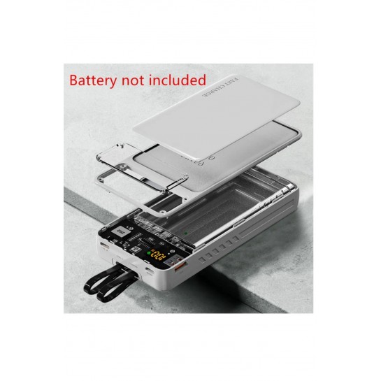 20.000 Mah Prime Dijital Göstergeli Dahili Çoklu Kablolu Şeffaf Powerbank