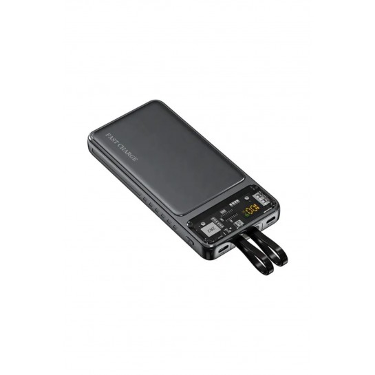 20.000 Mah Prime Dijital Göstergeli Dahili Çoklu Kablolu Şeffaf Powerbank