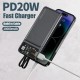 20.000 Mah Prime Dijital Göstergeli Dahili Çoklu Kablolu Şeffaf Powerbank