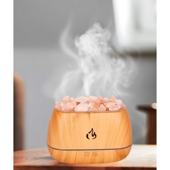 Hava Nemlendirici Tuz Lambalı Tuz Hediyeli Humidifier 260 Ml Salt Lamp Ultrasonik Gece Lambası