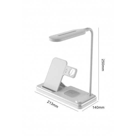 20W 4in1 Kablosuz Şarj Standı Led Işıklı Lambalı Wirelles Charging