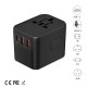 20W Hızlı Şarj Adaptörü Seyahat Şarj EU-US-AU-UK 2x Usb Type-c Anahtarlı