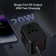 20W Hızlı Şarj Adaptörü Seyahat Şarj EU-US-AU-UK 2x Usb Type-c Anahtarlı