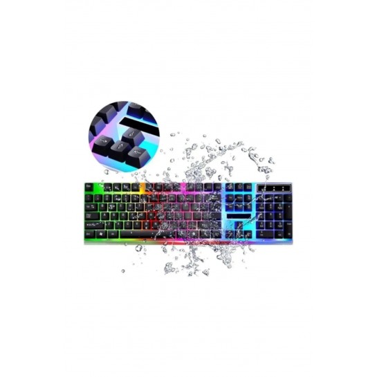 2in1 Kablolu Klavye Mouse Set Işıklı Zarif Set Mousepad Hediyeli 2in1 Kablolu Klavye Mouse Set Işıklı Zarif Set Mousepad Hediyeli