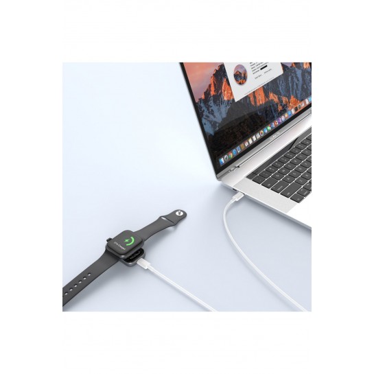 3W Kablosuz Watch Şarj Cihazı Type-C Watch Charger Wirelles Magnetic Universal