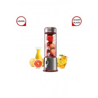 450 Ml Taşınabilir Metal Kişişel Blender Shake'n Smoothies Blender Keskin Bıçaklı