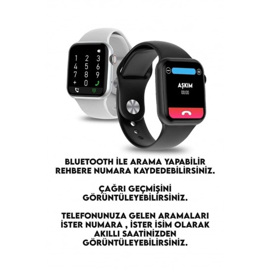 7.nesil Akıllı Saat Smart Watch 7 Plus Profesyonel Kablosuz Şarj Siri Destekli Çift Tuş Aktif Arama