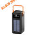 80.000 Mah Solar Kamp Işıklı Çoklu Kablolu 4x Usb 1x Type-c 1x Micro 1x Lightning Çıkışlı Powerbank