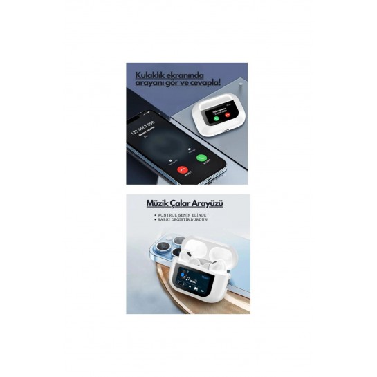 Air Pro 2 Anc Dokunmatik Ekranlı Bluetooth Kulaklık İos Android Tüm Telefonlara Uyumlu Kulaklık Air Pro 2 Anc Dokunmatik Ekranlı Bluetooth Kulaklık İos Android Tüm Telefonlara Uyumlu Kulaklık