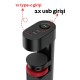 Akım Korumalı Priz Masa Kenarı Ayarlanabilir 3 Priz + 2 USB + 1 Type C Girişli Priz