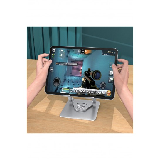 Alüminyum Katlanır Laptop Tablet Telefon Standı Kaydırmaz Tabanlı Profesyonel 360 Derece 12.9 Alüminyum Katlanır Laptop Tablet Telefon Standı Kaydırmaz Tabanlı Profesyonel 360 Derece 12.9