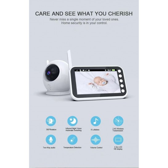 Ape Lcd Ekranlı Gece Görüşlü Bebek Monitörü Bebek Izleme Kamerası Oda Sıcaklığı Kontrollü Kablosuz Ape Lcd Ekranlı Gece Görüşlü Bebek Monitörü Bebek Izleme Kamerası Oda Sıcaklığı Kontrollü Kablosuz