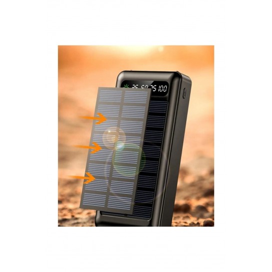 Ape Solar 20.000 Mah Güneş Enerjili Led Powerbank uyumlu Şarj Aleti 2x Usb Çıkışlı Mikro Tycp Ape Solar 20.000 Mah Güneş Enerjili Led Powerbank uyumlu Şarj Aleti 2x Usb Çıkışlı Mikro Tycp