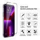 Apple Iphone 14 Pro Max Uyumlu Şeffaf Ultra Esnek Kılıf + Tam Kaplayan Ekran Koruyucu Apple Iphone 14 Pro Max Uyumlu Şeffaf Ultra Esnek Kılıf + Tam Kaplayan Ekran Koruyucu