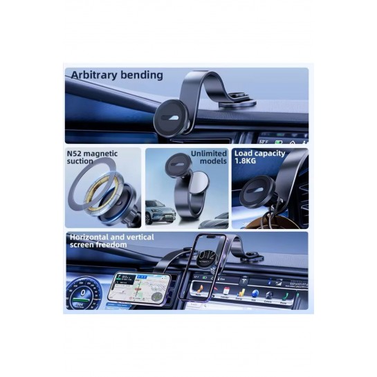 Araç Içi Telefon Tutucu Ayarlanabilir Torpido Magsafe Mıknatıslı Bükülebilir Mıknatıslı Fulltech