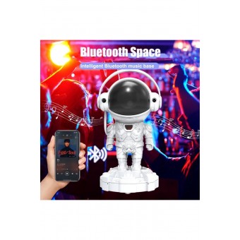Astronot Projektör Bluetooth Hoparlör Yıldız Işıklı Galaksi Samanyolu Gece Lambası Kumandalı