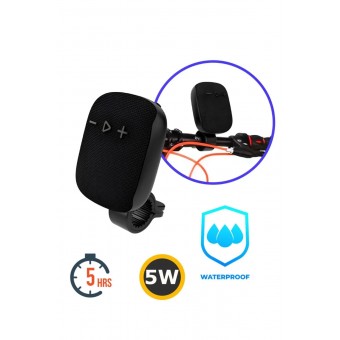 Bisiklet Motosiklet E-Scooter Uyumlu Gidona Bağlantılı Bluetooth Hoparlör 5W Rgb Işıklı Ses Bombası