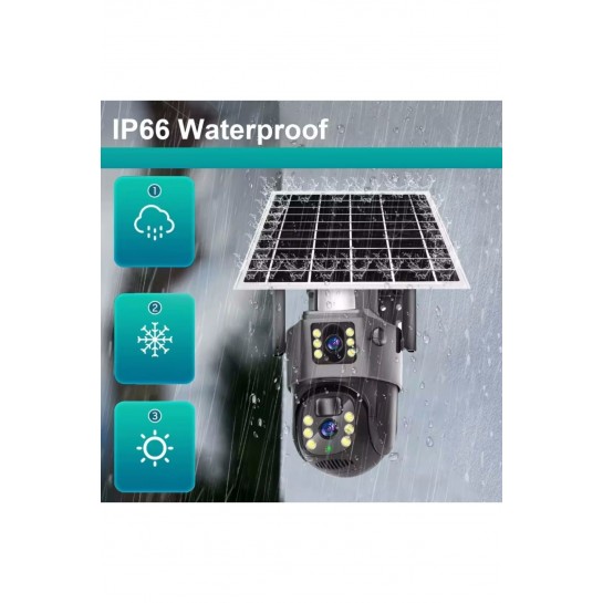 SolarPro 4G Güneş Enerjili Dual Lens 360° Görüş Akıllı Güvenlik Kamerası Uzaktan İzleme Blic SolarPro 4G Güneş Enerjili Dual Lens 360° Görüş Akıllı Güvenlik Kamerası Uzaktan İzleme Blic