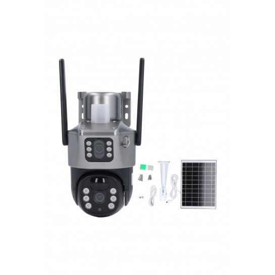 SolarPro 4G Güneş Enerjili Dual Lens 360° Görüş Akıllı Güvenlik Kamerası Uzaktan İzleme Blic SolarPro 4G Güneş Enerjili Dual Lens 360° Görüş Akıllı Güvenlik Kamerası Uzaktan İzleme Blic
