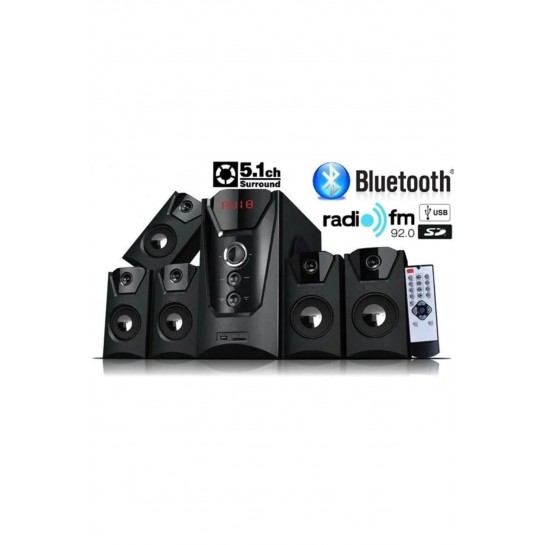 Bluetooth 5in1 Radyolu Usb Tf Destekli Müzik Sistemi Ses Sistemi Projektör Uyumlu MD-9500