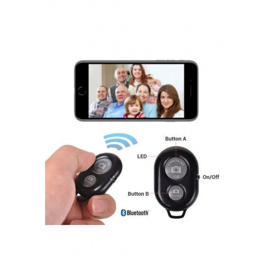 Bluetooth Kumanda Shutter Tüm Telefonlara Uyumlu Video Selfie Ve Fotoğraf Çekme Kolaylığı