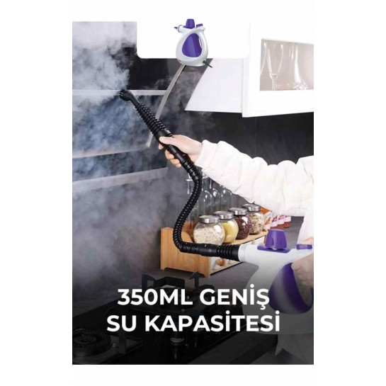Buharlı Temizlik Makinesi El Tipi 1050W 6 Başlıklı Taşınabilir Buhar Makinesi Auhma
