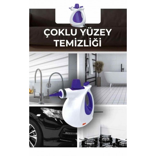 Buharlı Temizlik Makinesi El Tipi 1050W 6 Başlıklı Taşınabilir Buhar Makinesi Auhma