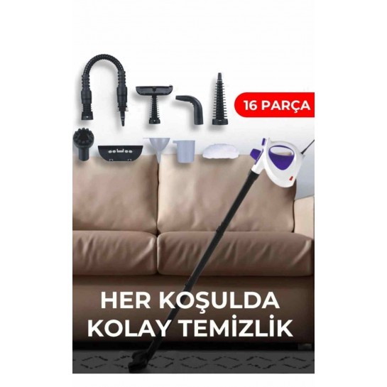 Buharlı Temizlik Makinesi El Tipi 1050W 6 Başlıklı Taşınabilir Buhar Makinesi Auhma