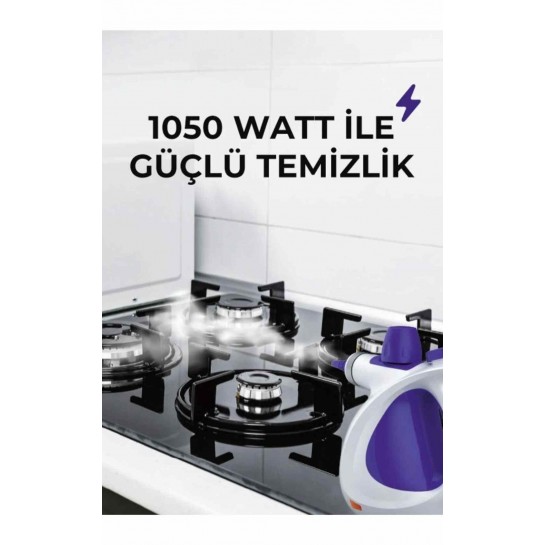 Buharlı Temizlik Makinesi El Tipi 1050W 6 Başlıklı Taşınabilir Buhar Makinesi Auhma