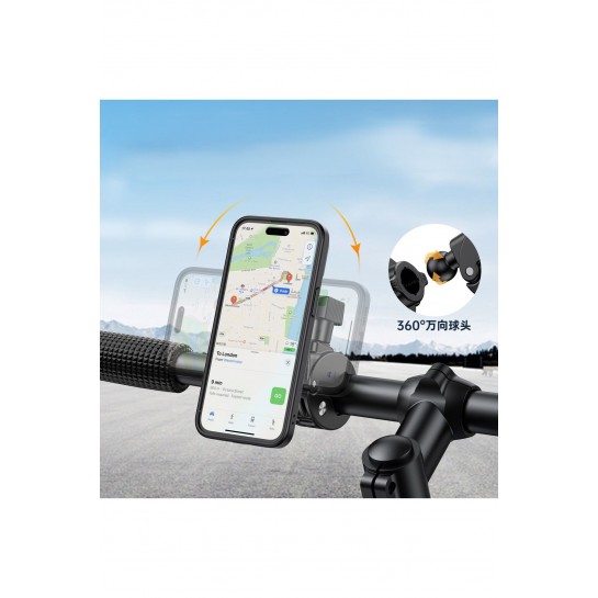 Darbeye Dayanıklı Şok Emici Gidon Motosiklet Telefon Tutucu Bisiklet Scooter Atv Telefonu Tutucu