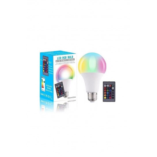 Dim Özellikli Led Uzaktan Kumandalı Ampul Rengarenk Işık Dekoratif Gece Lambası Çocuk Odası Dim Özellikli Led Uzaktan Kumandalı Ampul Rengarenk Işık Dekoratif Gece Lambası Çocuk Odası