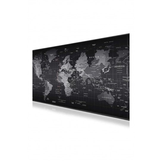 Dünya Desenli Profesyonel 90*40 Gaming Destekli Oyuncu Mousepad Ultra Geniş Xxl