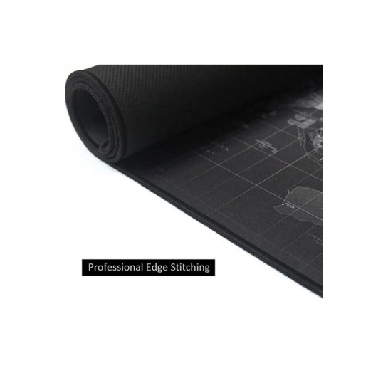 Dünya Desenli Profesyonel 90*40 Gaming Destekli Oyuncu Mousepad Ultra Geniş Xxl